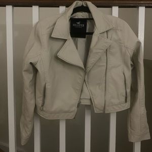 Hollister Tan Faux Leather Jacket